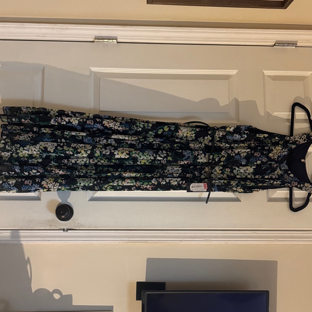 Tommy Hilfiger Floral Maxi Dress - Black and Green